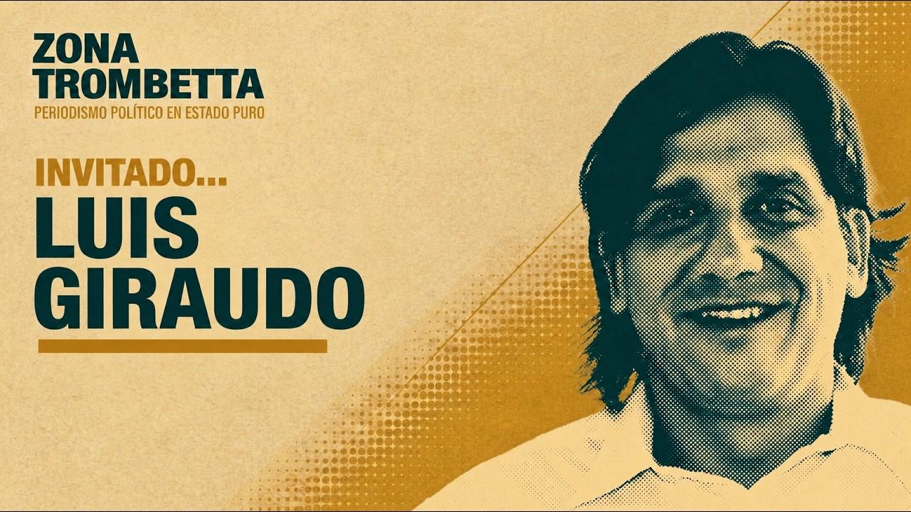Miniatura de YouTube de la entrevista a Luis Giraudo en Zona Trombetta