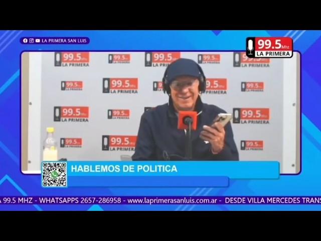 Teresa Páez de Vergara en comunicación telefónica con Alberto Trombetta durante el programa Hablemos de Política.