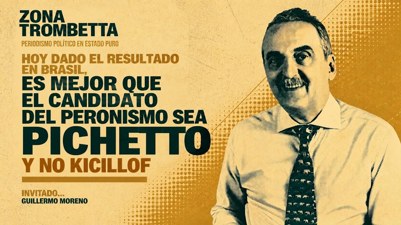 Moreno: 'Pichetto presidente me tranquiliza más que Kicillof'