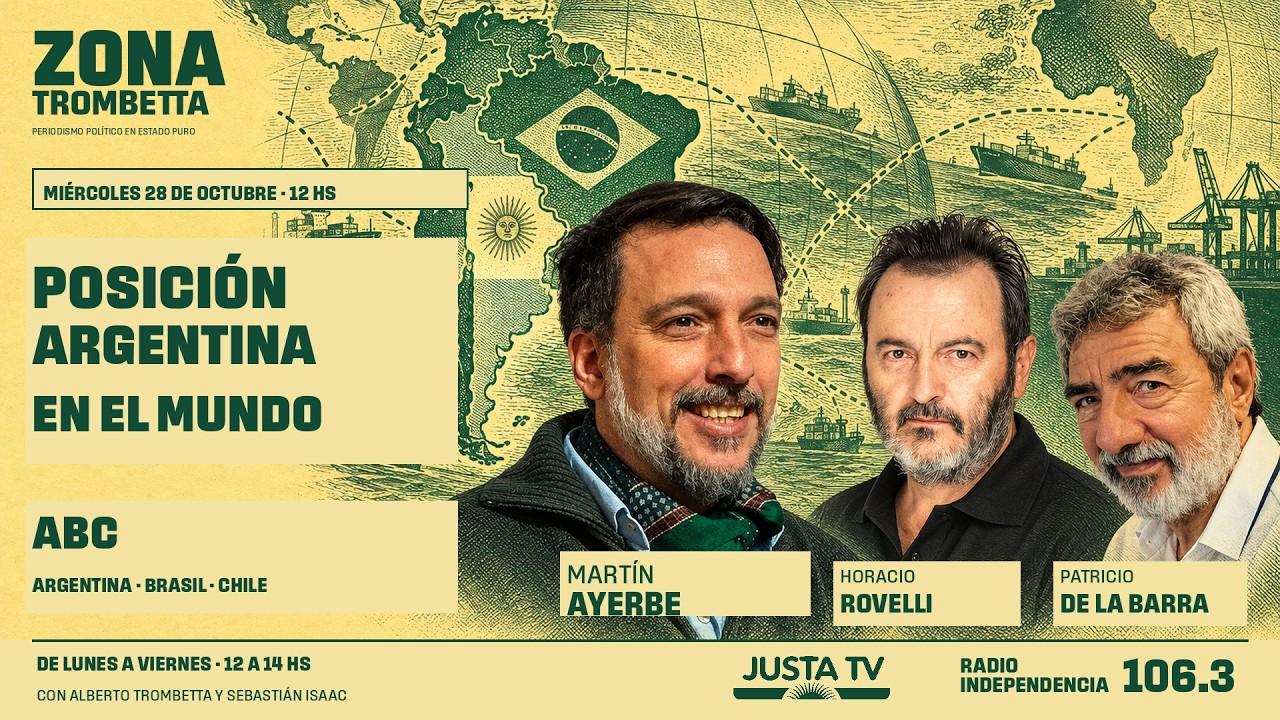 Martín Ayerbe dialogando sobre política y peronismo en una entrevista radial.