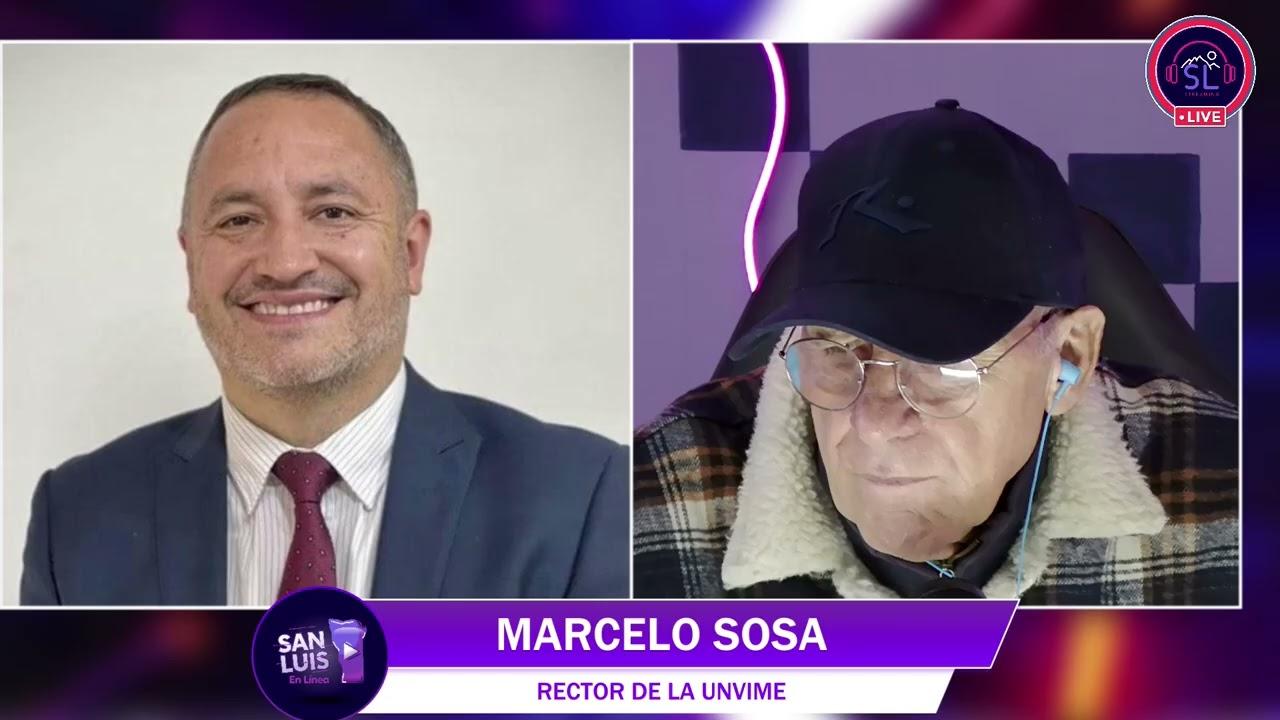 Marcelo Sosa en diálogo con Alberto Trombetta alertando sobre el desfinanciamiento de la educación pública.