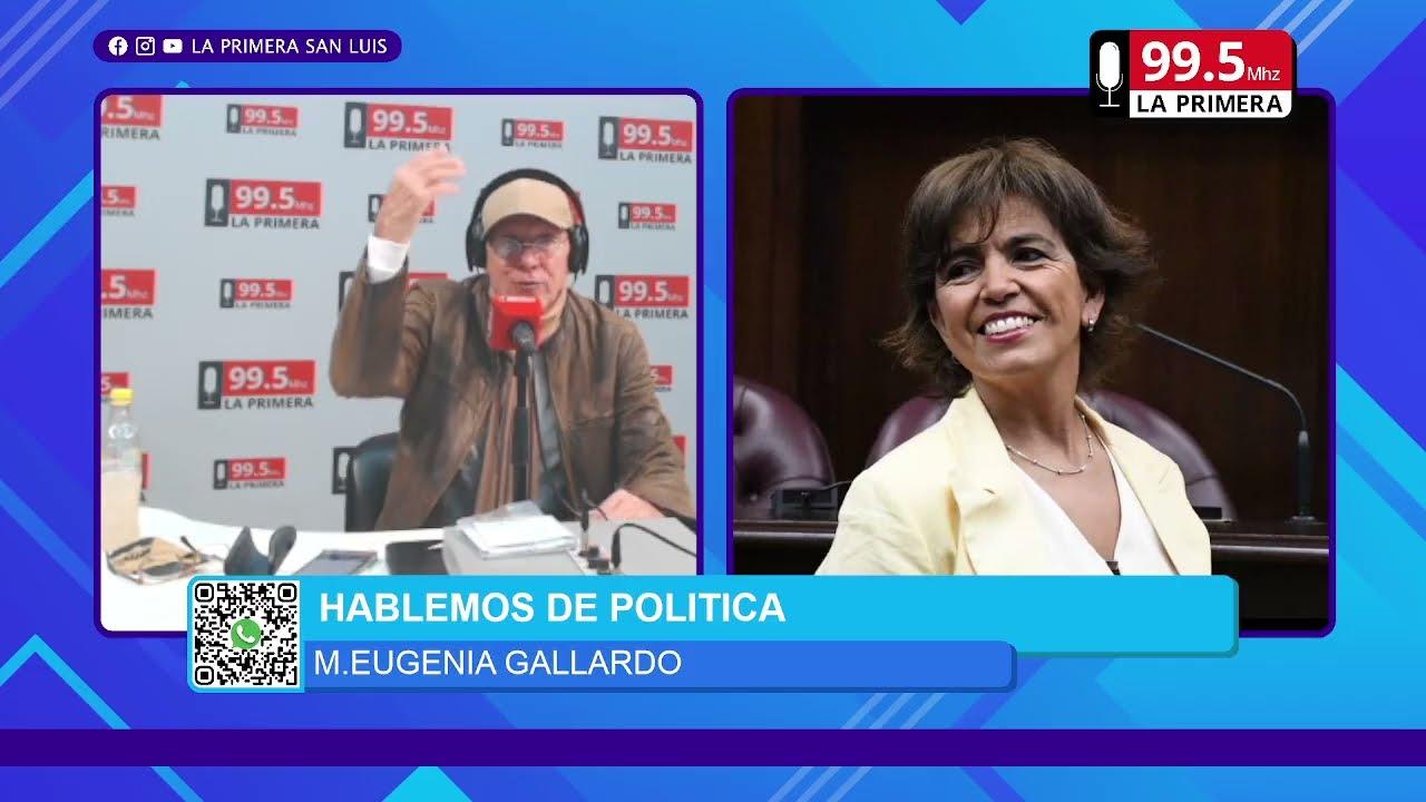 La diputada provincial María Eugenia Gallardo en una entrevista exclusiva con Alberto Trombetta en los estudios de Hablemos de Política.