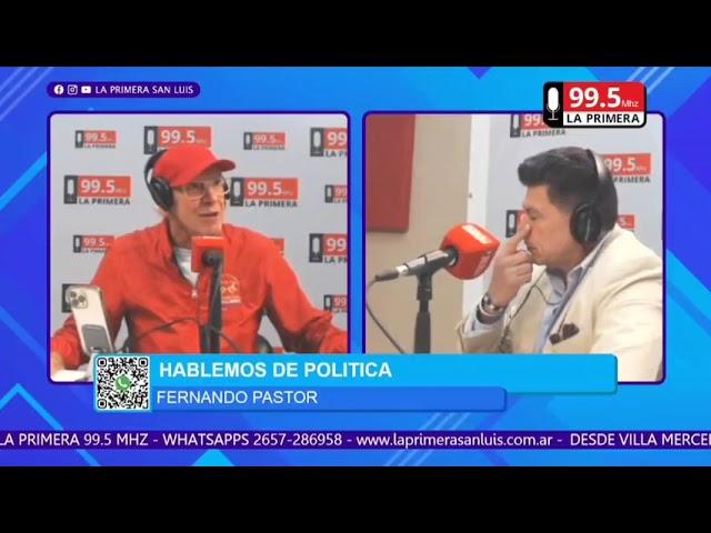 Fernando Pastor y Alberto Trombetta dialogando en el estudio de Hablemos de Política.