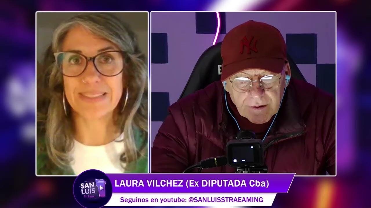 La dirigente del Frente de Izquierda de Córdoba, Laura Vilchez, dialogando en exclusiva por streaming con el periodista Alberto Trombetta.