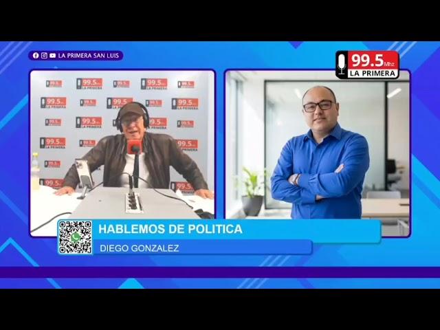 Diego González analizando la actualidad política junto a Alberto Trombetta en el programa Hablemos de Política.