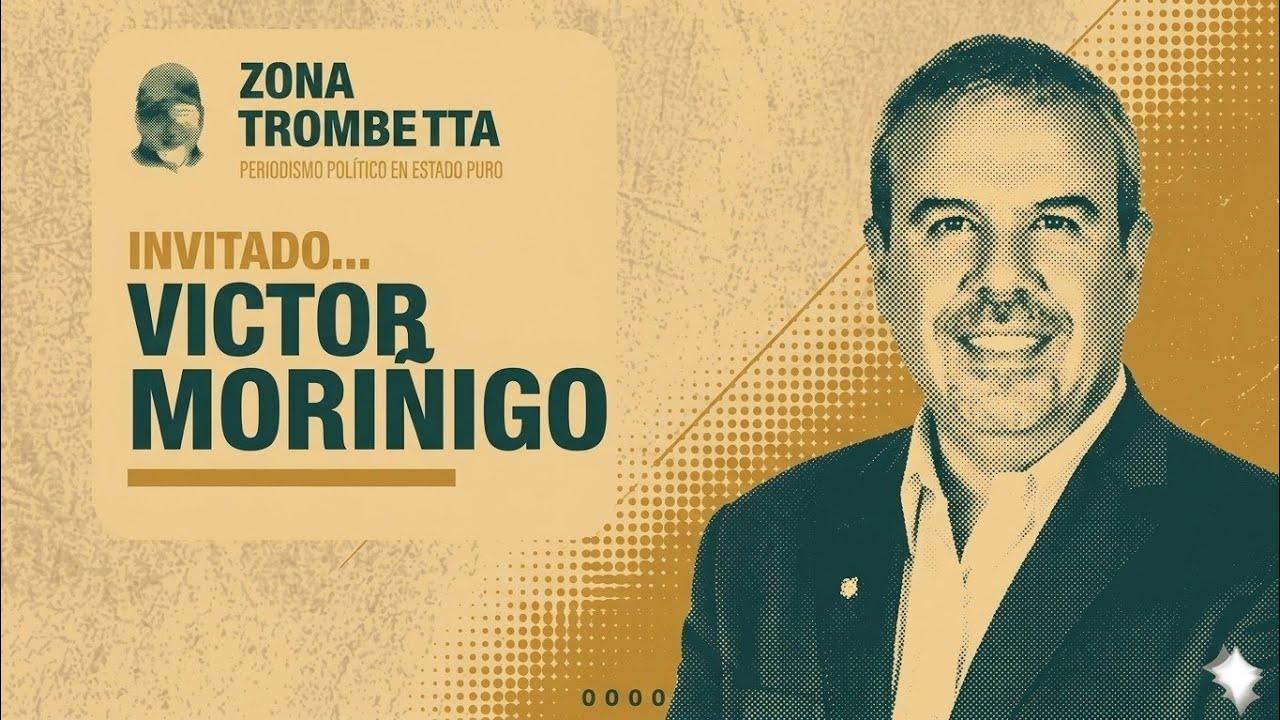 El diputado provincial Víctor Moriñigo brindando una entrevista política.
