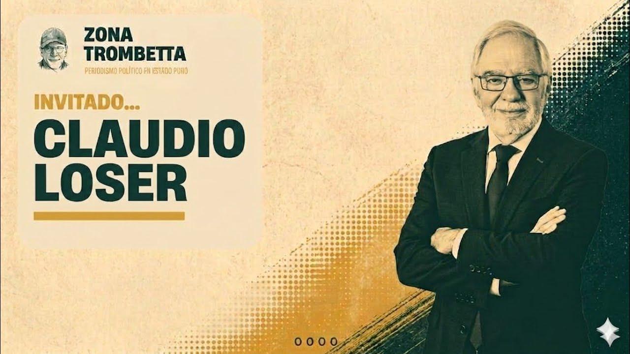 Claudio Loser en entrevista virtual durante el programa Zona Trombetta
