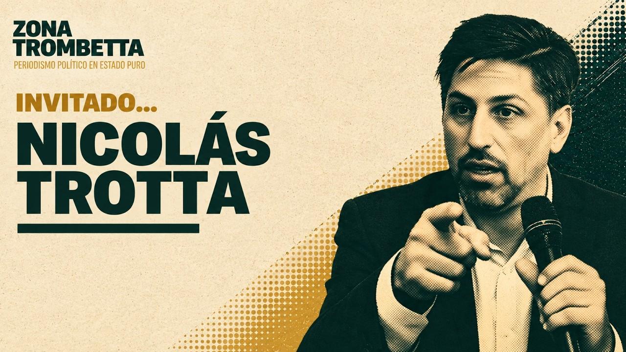 El diputado Nicolás Trotta brindando declaraciones políticas en entrevista virtual.