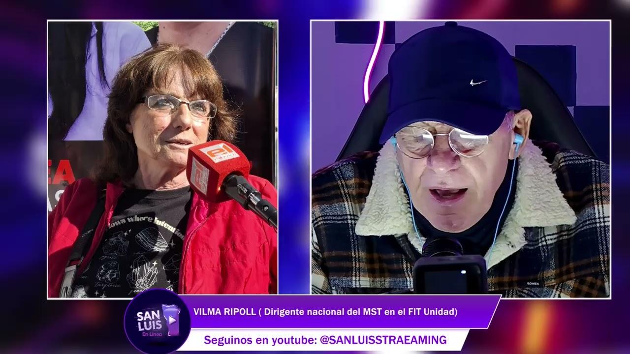 La dirigente nacional de izquierda Vilma Ripoll analizando el impacto de las medidas económicas nacionales en diálogo con Alberto Trombetta.