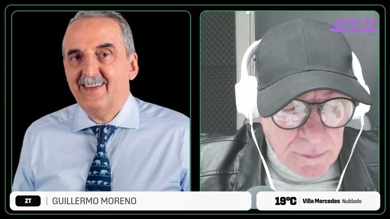 Guillermo Moreno durante una entrevista en video