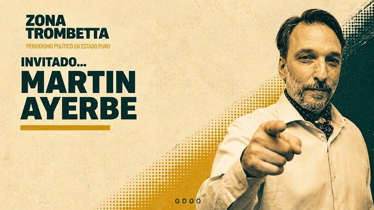 Martín Ayerbe debatiendo en el estudio durante el programa Zona Trombetta
