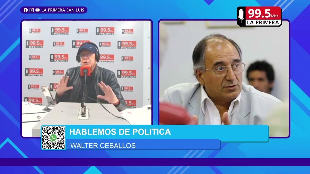 Walter Ceballos dialogando con Alberto Trombetta sobre la actualidad política nacional y de San Luis en Hablemos de Política.